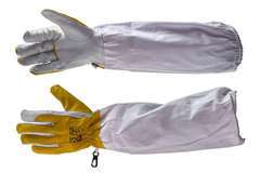 Rękawice skórzane z żółtymi wstawkami XL / 10