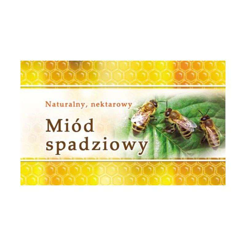 Paczka etykiet mini na miód nektarowy spadziowy 45x25 mm (100szt)