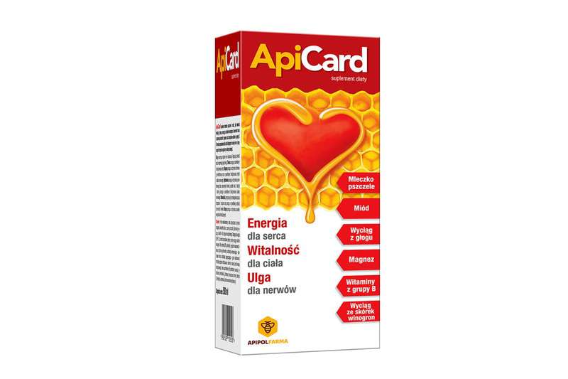 ApiCard 500ml preparat z mleczkiem pszczelim, głogiem, miodem