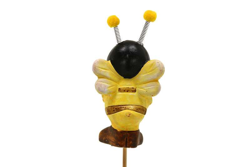 Ceramiczna dekoracyjna pszczoła na patyczku