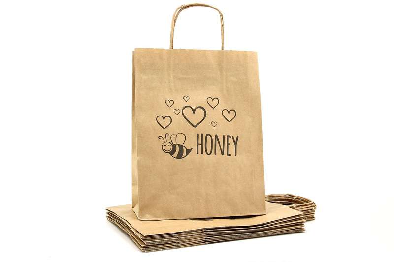 Torba papierowa duża Honey pakiet 10szt