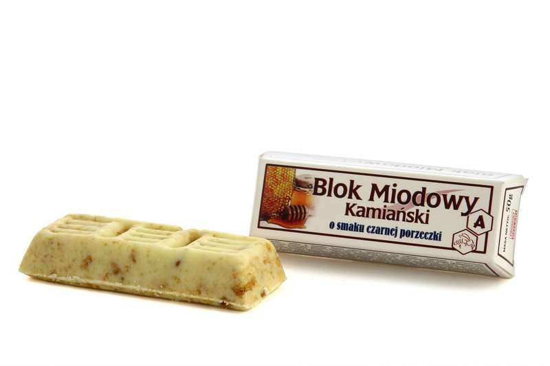 Blok Miodowy Kamiański o smaku czarnej porzeczki 50g
