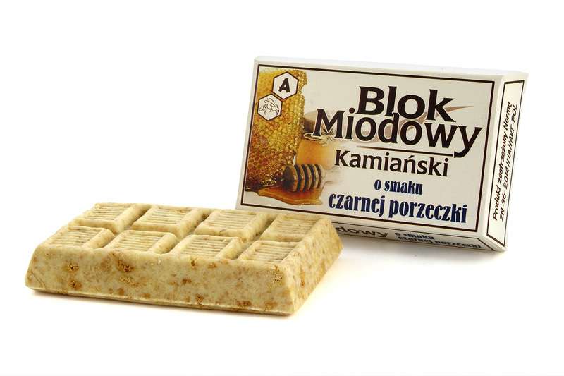 Blok Miodowy Kamiański o smaku czarnej porzeczki 100g
