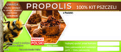 Etykiety na propolis 100 % kit pszczeli - opakowanie 100szt 