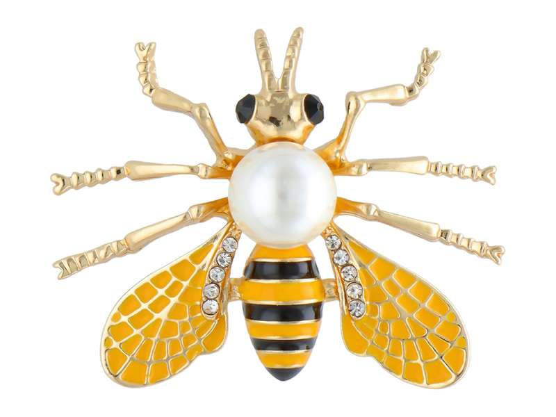 Broszka ozdobna Pszczoła z perłą