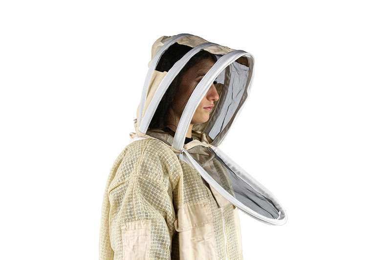 Bluza rozpinana L kapelusz kosmonauta beżowa z wentylacją