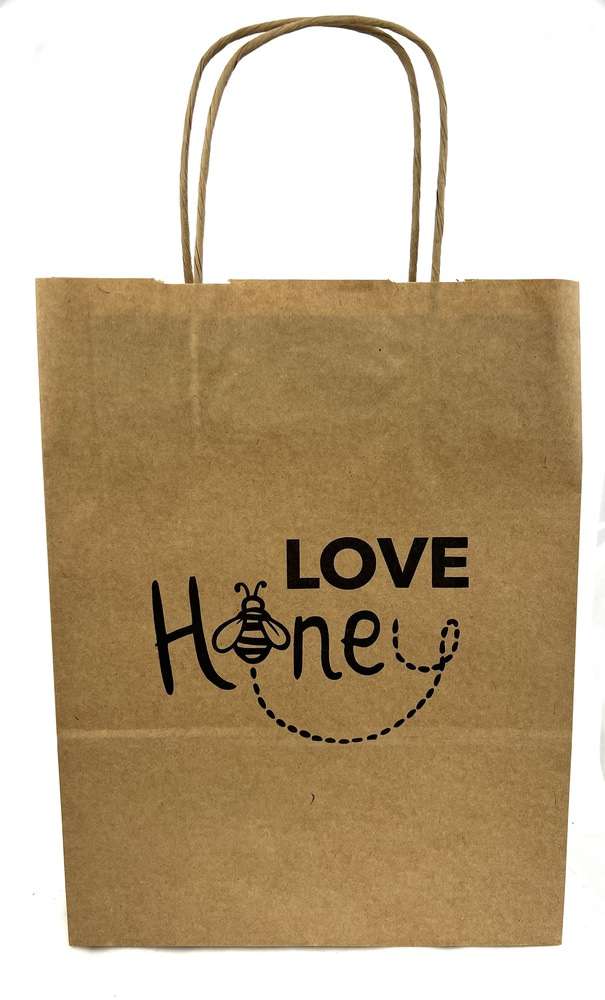 Torba papierowa duża LOVE Honey pakiet 10szt