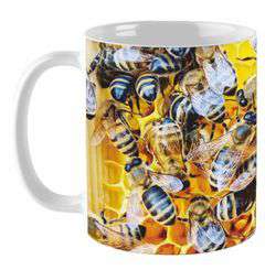 Kubek ceramiczny 330ml druk Pszczoły