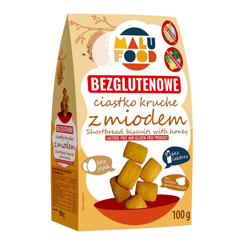 Ciastka kruche z miodem bez glutenu 100g