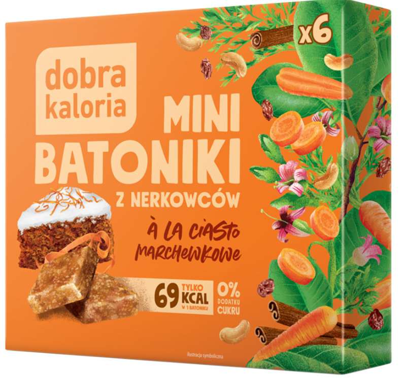 Mini batoniki A LA Ciasto Marchewkowe 6 szt