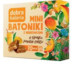 Mini Batoniki z nerkowcami, o smaku Mango, bez cukru