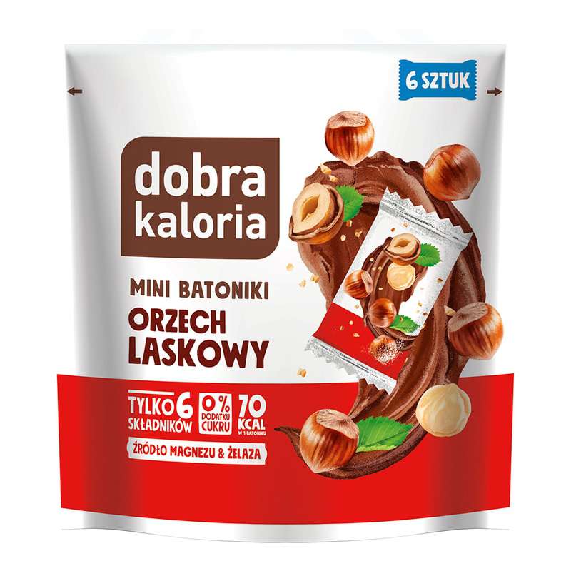 Mini batoniki Orzech Laskowy 6 szt Dobra Kaloria