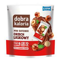 Mini batoniki Orzech Laskowy 6 szt Dobra Kaloria