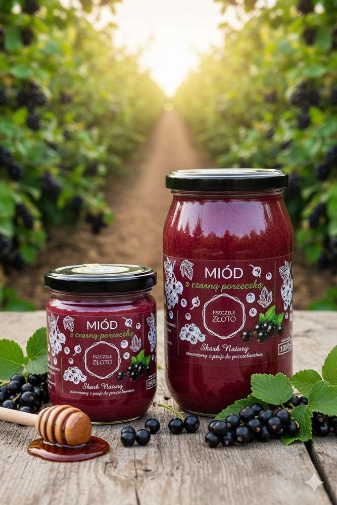 Miód z czarną porzeczką 0,5kg