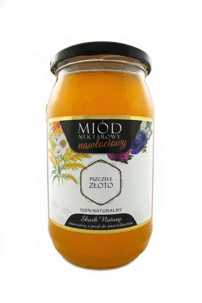 Miód Nawłociowy 1,05 kg – Pszczele Złoto Łukasiewicz® | "Polski Manuka" z Doliny Myśli i Warty Miód Nawłociowy 1,05 kg – Pszczele Złoto Łukasiewicz® | "Polski Manuka" z Doliny Myśli i Warty