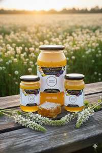 Miód Nostrzykowy 1,05 kg – Pszczele Złoto Łukasiewicz® | Waniliowy Aromat z Powiatu Myśliborskiego