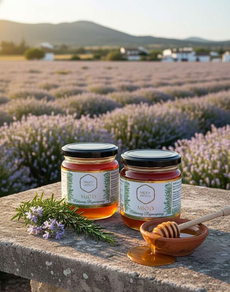 Miód Nektarowy Rozmarynowy 250g Miody Świata Łukasiewicz®