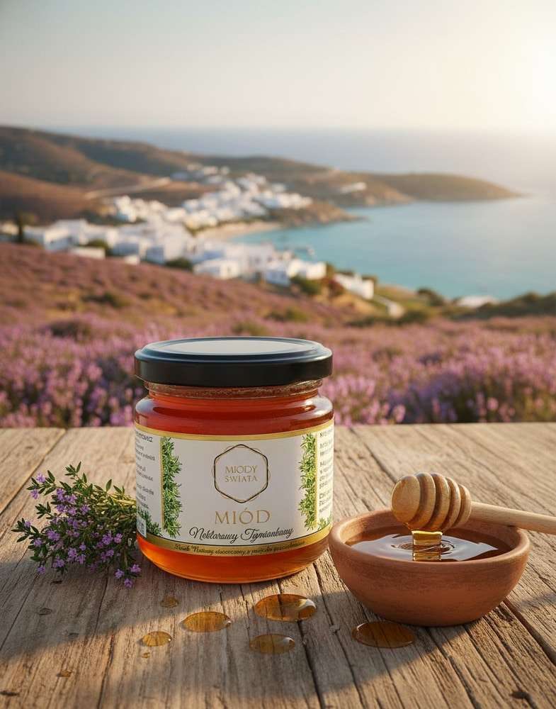 Miód Nektarowy Tymiankowy 250g Miody Świata Łukasiewicz®