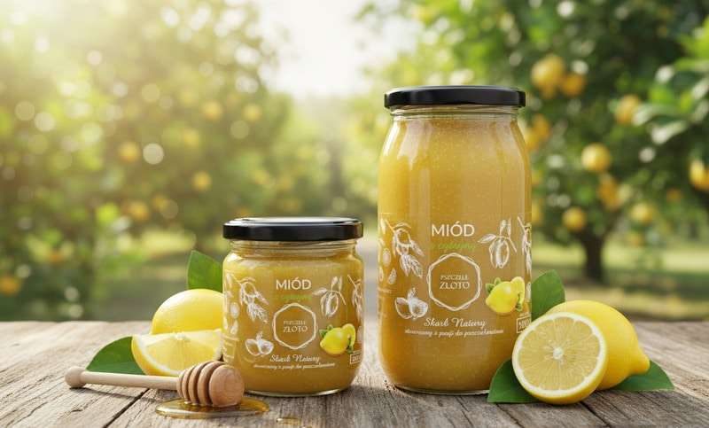 Miód z cytryną 1,05kg Pszczele Złoto Łukasiewicz® Miód z cytryną 1,05kg Pszczele Złoto Łukasiewicz®
