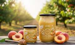 Miód z brzoskwinią 500g Pszczele Złoto Łukasiewicz®