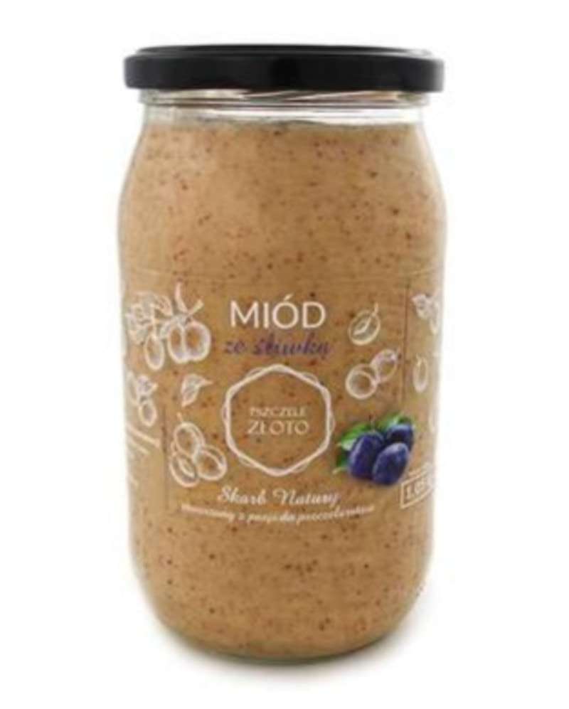 Miód ze śliwką 1,05kg Pszczele Złoto Łukasiewicz®