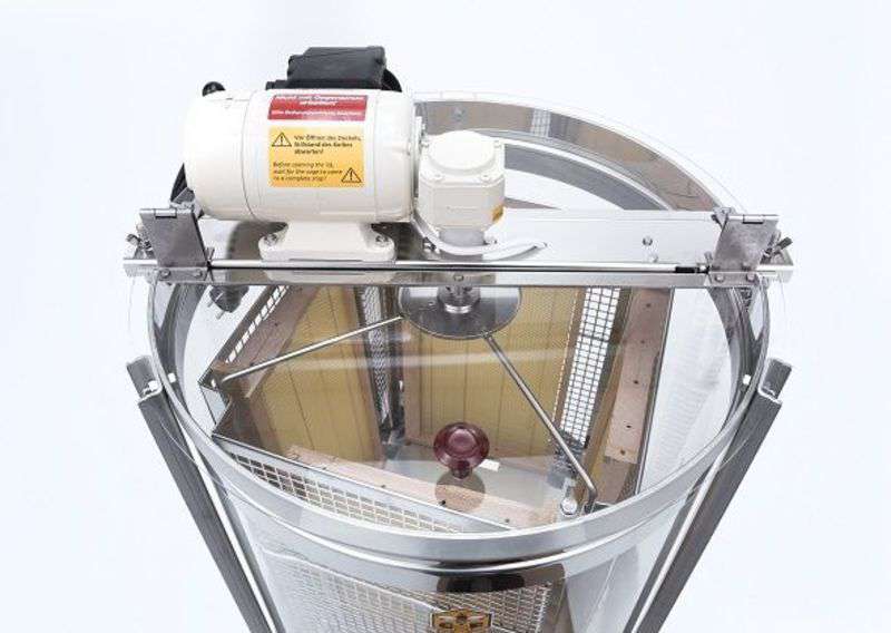 Miodarka 4-plastrowa diagonalna elektryczna, transparentna (przeźroczysta), FI 500 Miodarka 4-plastrowa diagonalna elektryczna, transparentna (przeźroczysta), FI 500