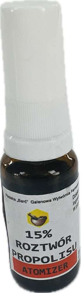 Roztwór z propolisu 15% z atomizerem 20ml Roztwór z propolisu 15% z atomizerem 20ml