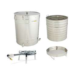 Topiarka do wosku parowa 200L z koszem i taboretem gazowym