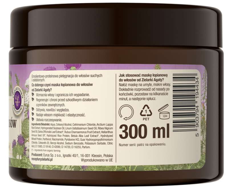 Maska do włosów Łopianowa 300ml