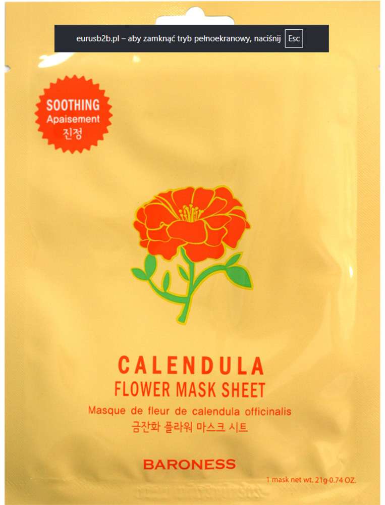 Maska w płachcie z nagietka