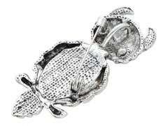 Broszka/wisiorek Sowa z masą perłową i cyrkoniami