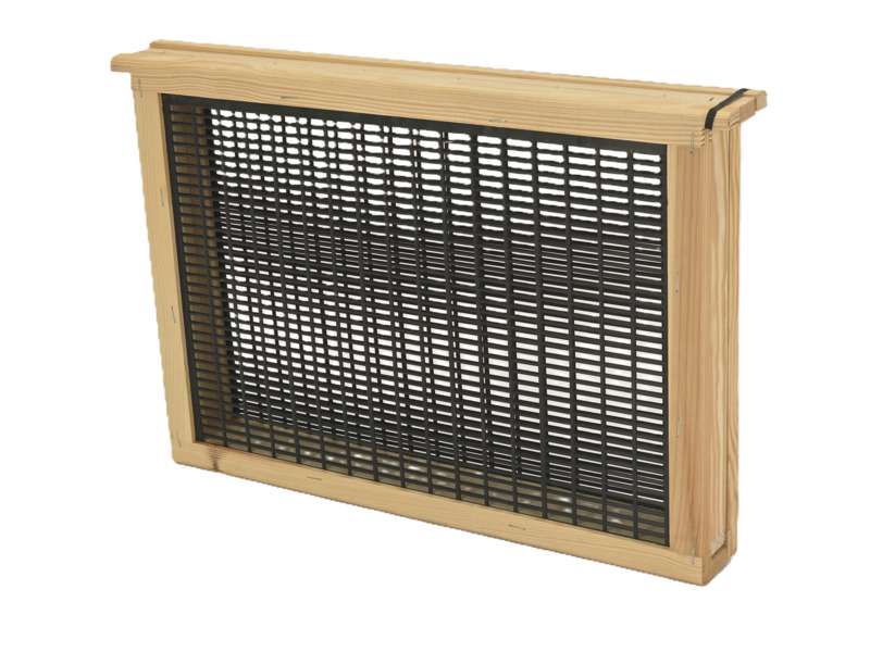 Izolator 1 ramkowy z kratą odgrodową Dadant, drewniany