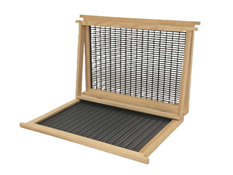 Izolator 1 ramkowy z kratą odgrodową Dadant, drewniany