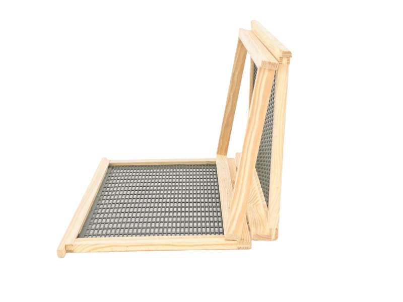 Izolator 1 ramkowy z kratą odgrodową Dadant, drewniany