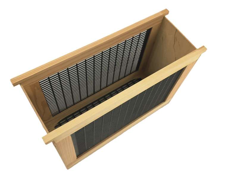 Izolator 3 ramkowy drewniany z kratą odgrodową na ramkę Wielkopolską Izolator 3 ramkowy drewniany z kratą odgrodową na ramkę Wielkopolską