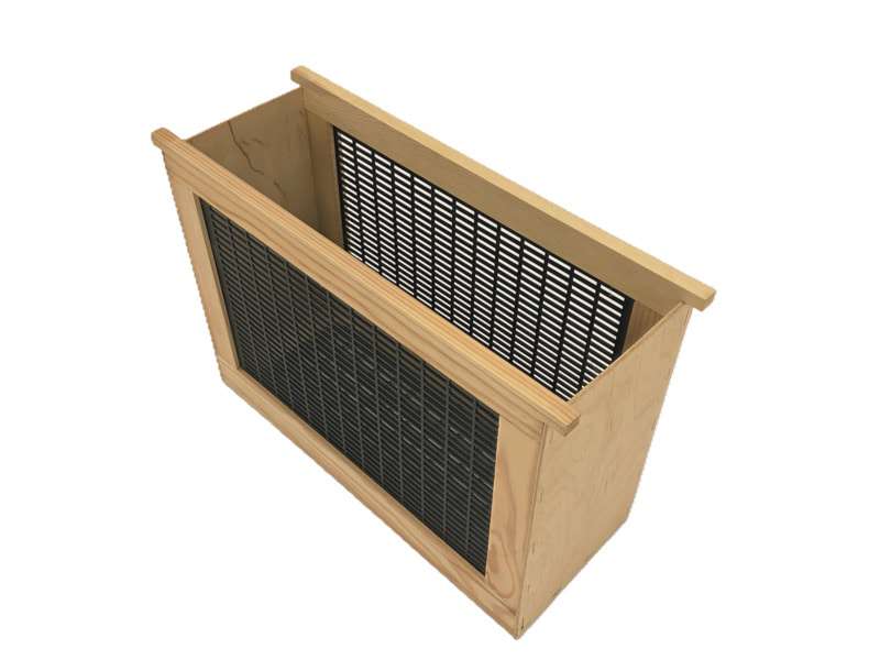 Izolator 3 ramkowy drewniany z kratą odgrodową na ramkę Wielkopolską Izolator 3 ramkowy drewniany z kratą odgrodową na ramkę Wielkopolską