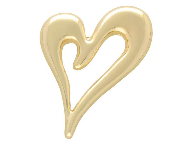 Dekorative Brosche Goldenes Herz