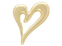 Dekorative Brosche Goldenes Herz