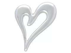 Broszka serce w kolorze srebrnym