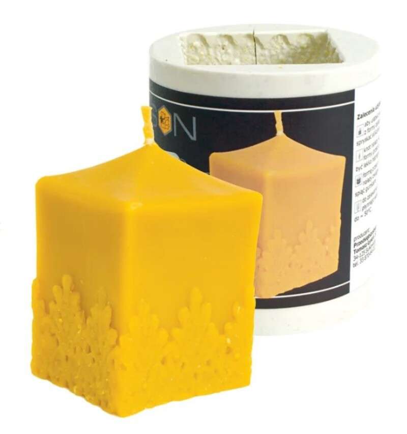 Forma silikonowa KOSTKA Z KORONKĄ 10cm