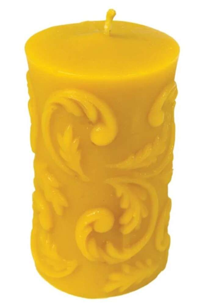 Świeca woskowa - WALEC Z PAPROCIAMI  13,5cm