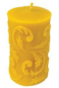 Świeca woskowa - WALEC Z PAPROCIAMI  13,5cm
