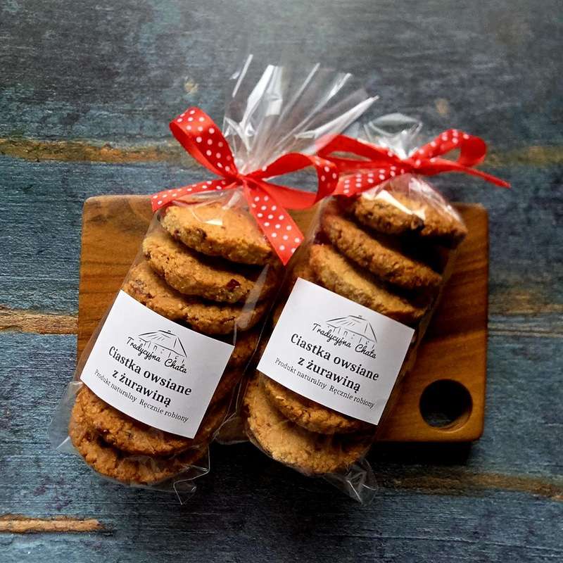 Ciastka owsiane z żurawiną 170g