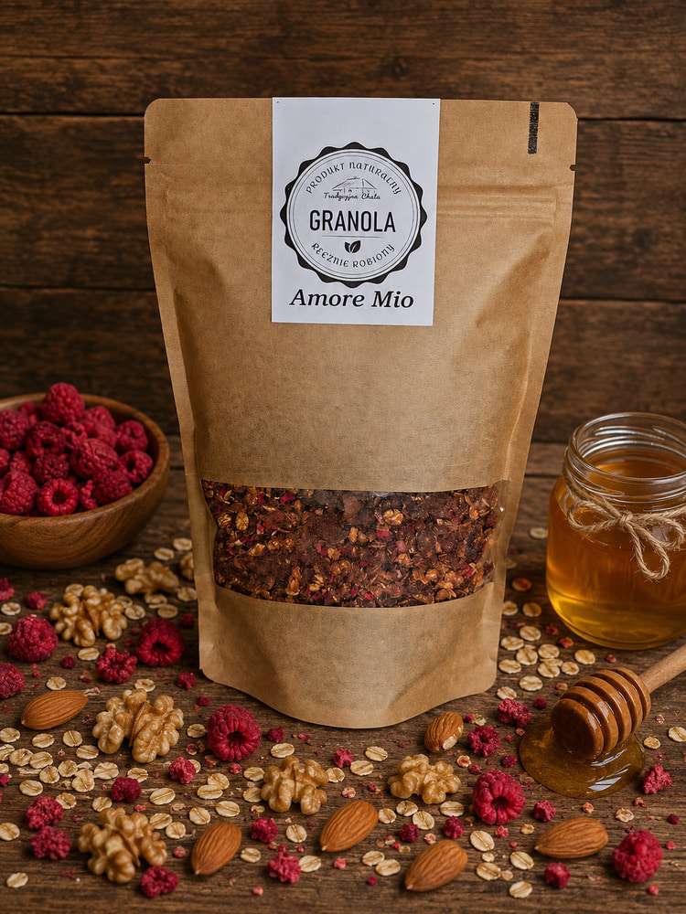 Granola słodzona miodem Amore Mio 320g Granola słodzona miodem Amore Mio 320g